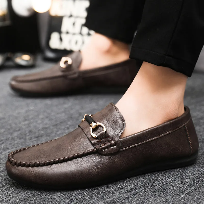 Spring and summer casual shoes trendy shoes men's foot-fitting Doudou shoes men's lazy shoes foot-fitting trend one-pedal men's shoes cloth shoes