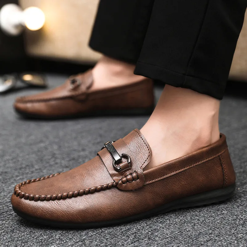 Spring and summer casual shoes trendy shoes men's foot-fitting Doudou shoes men's lazy shoes foot-fitting trend one-pedal men's shoes cloth shoes