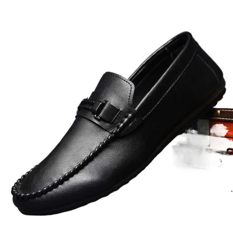 Spring and summer casual shoes trendy shoes men's foot-fitting Doudou shoes men's lazy shoes foot-fitting trend one-pedal men's shoes cloth shoes