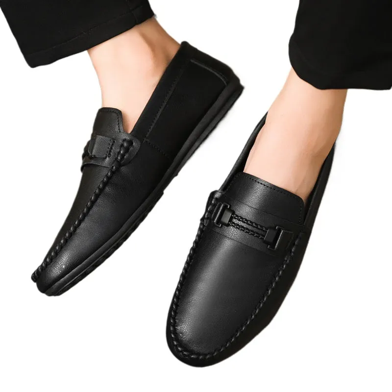 Spring and summer casual shoes trendy shoes men's foot-fitting Doudou shoes men's lazy shoes foot-fitting trend one-pedal men's shoes cloth shoes