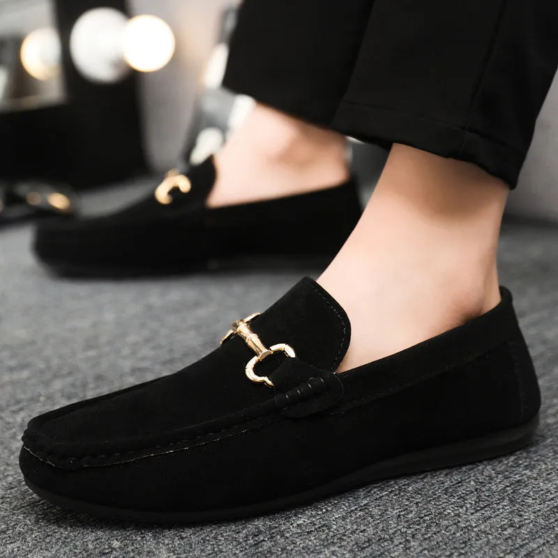 Spring and summer Doudou shoes men's casual shoes cloth shoes lazy shoes driving breathable one pedal men's shoes foreign trade large size 4546