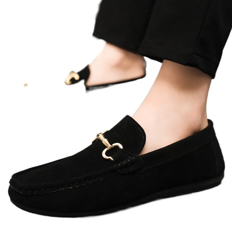 Spring and summer Doudou shoes men's casual shoes cloth shoes lazy shoes driving breathable one pedal men's shoes foreign trade large size 4546