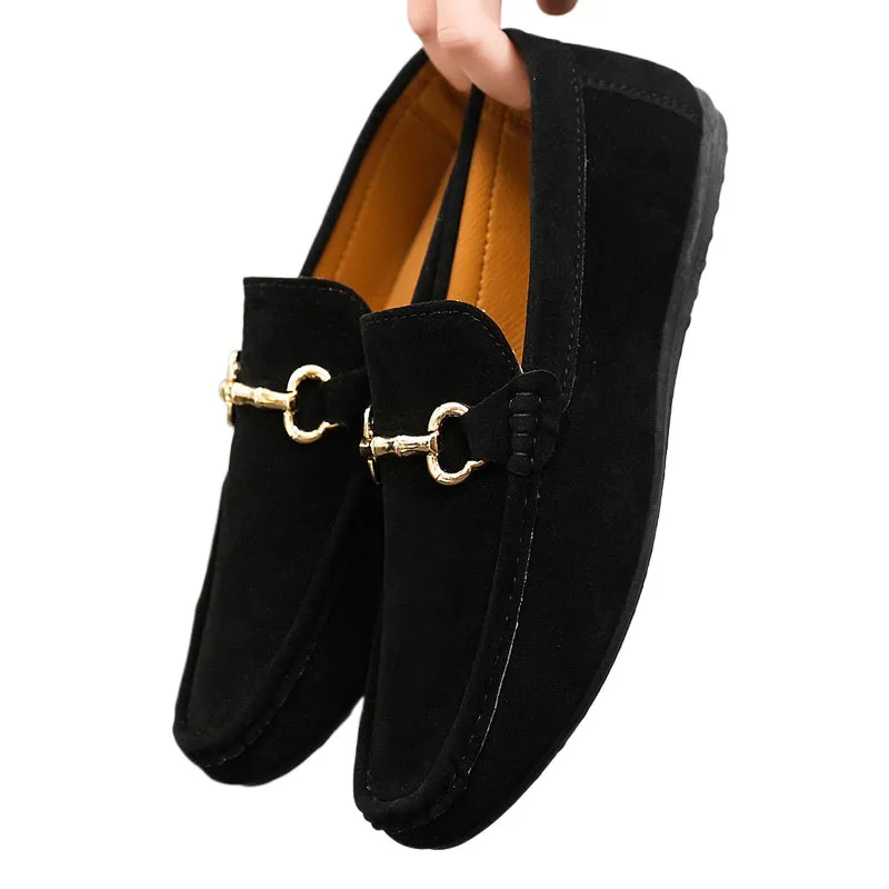 Spring and summer Doudou shoes men's casual shoes cloth shoes lazy shoes driving breathable one pedal men's shoes foreign trade large size 4546