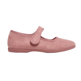 Suede Mary Janes - Brogue Lipstick