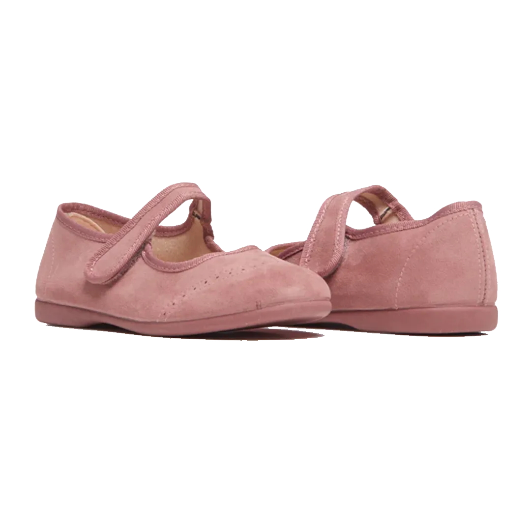 Suede Mary Janes - Brogue Lipstick