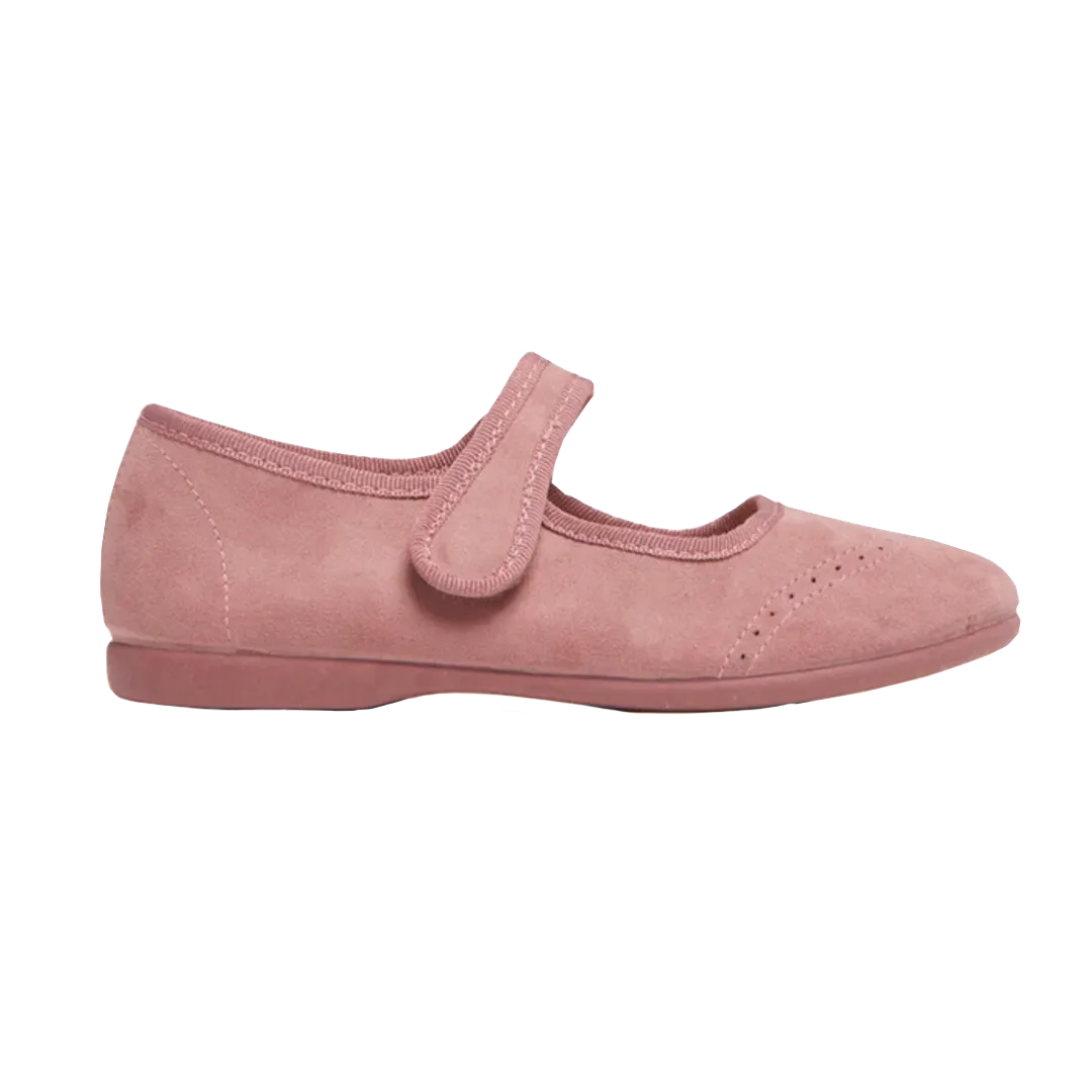 Suede Mary Janes - Brogue Lipstick