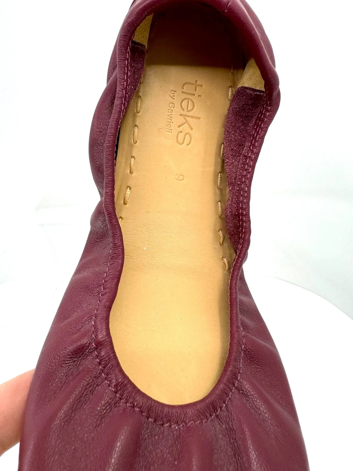 TIEKS GAVRIELLI LEATHER FOLDABLE LEATHER BALLET FLATS