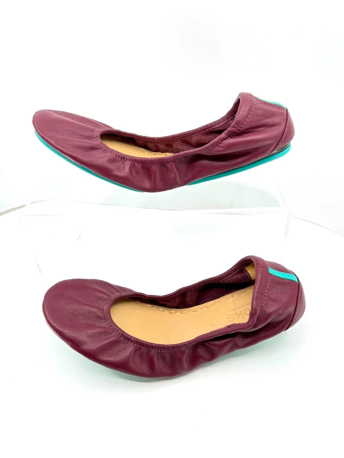 TIEKS GAVRIELLI LEATHER FOLDABLE LEATHER BALLET FLATS