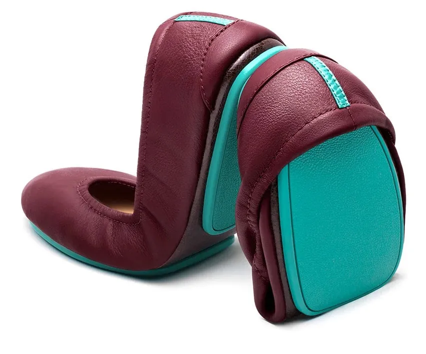 TIEKS GAVRIELLI LEATHER FOLDABLE LEATHER BALLET FLATS