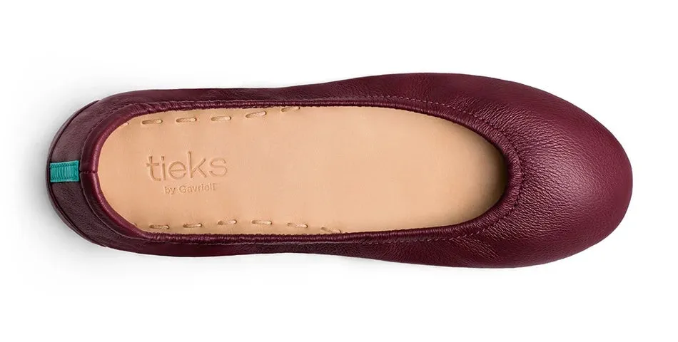 TIEKS GAVRIELLI LEATHER FOLDABLE LEATHER BALLET FLATS