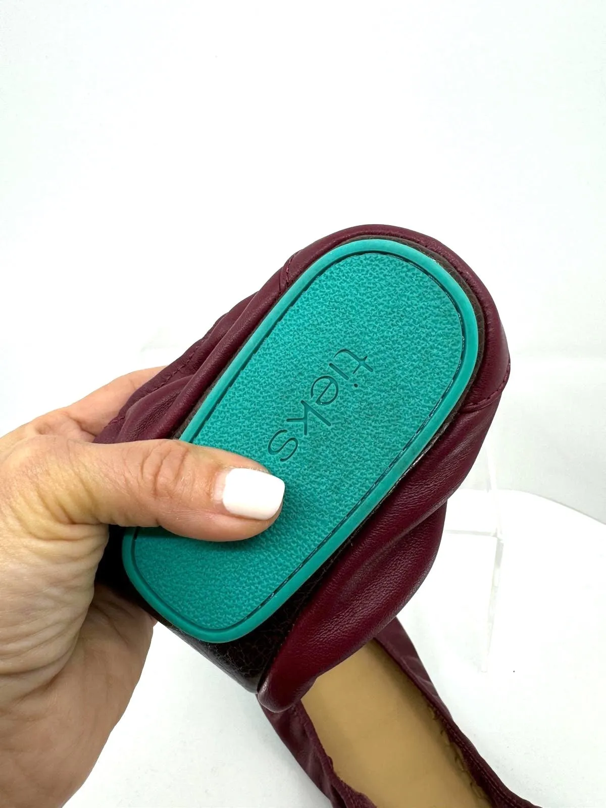 TIEKS GAVRIELLI LEATHER FOLDABLE LEATHER BALLET FLATS