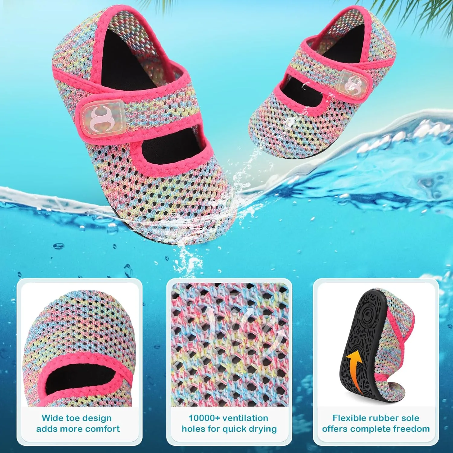 Toddler Water Shoes Baby Boy Girl Beach Swim Shoes Quick Dry Barefoot Socks Shoes Summer Slide Sandals