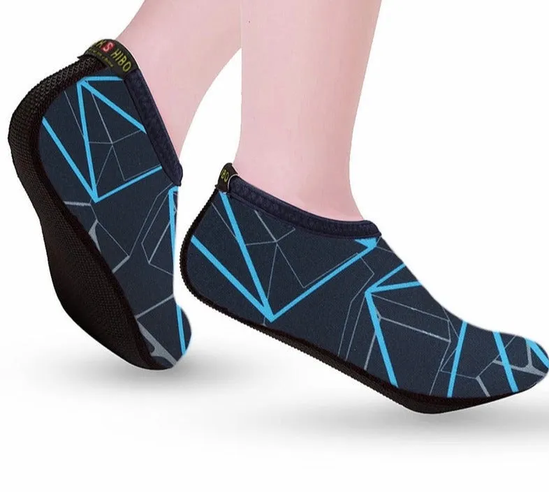 Unisex Swimming Shoes Aqua Beach Socks Big Plus Size Sneaker  Striped Colourful Water Shoes