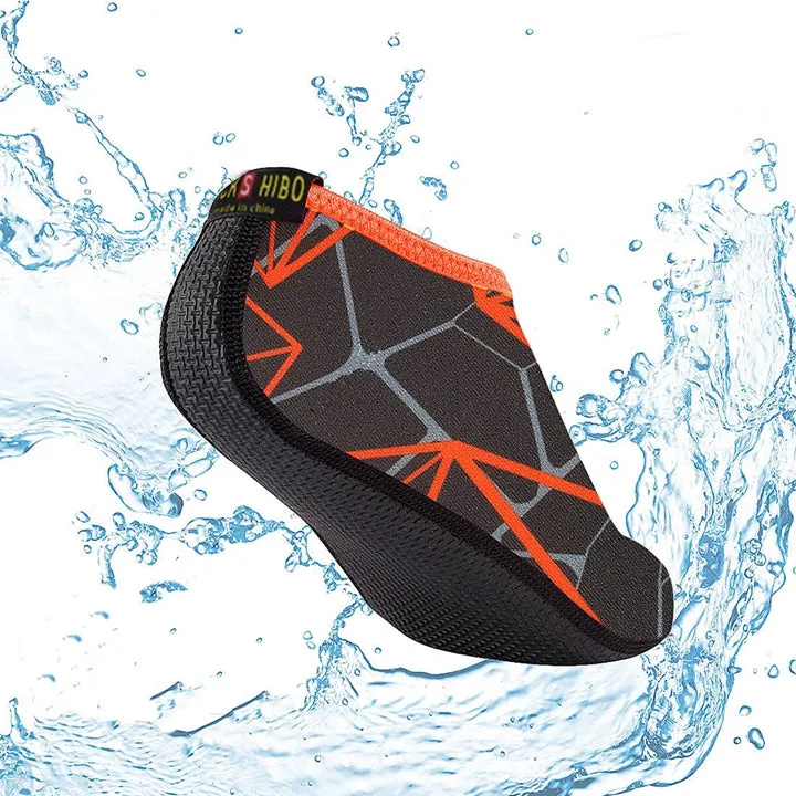 Unisex Swimming Shoes Aqua Beach Socks Big Plus Size Sneaker  Striped Colourful Water Shoes