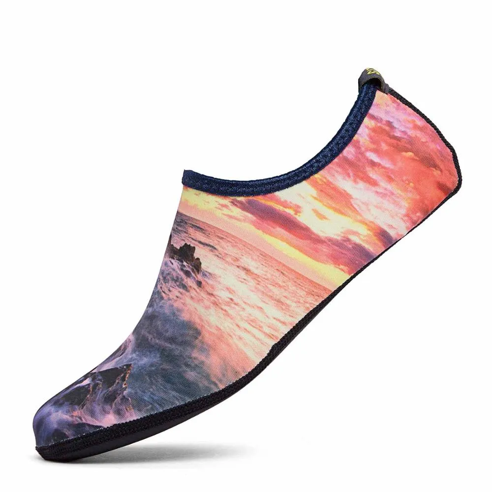 Unisex Swimming Shoes Aqua Beach Socks Big Plus Size Sneaker  Striped Colourful Water Shoes