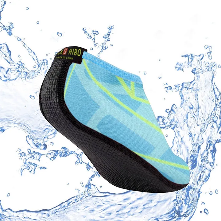 Unisex Swimming Shoes Aqua Beach Socks Big Plus Size Sneaker  Striped Colourful Water Shoes