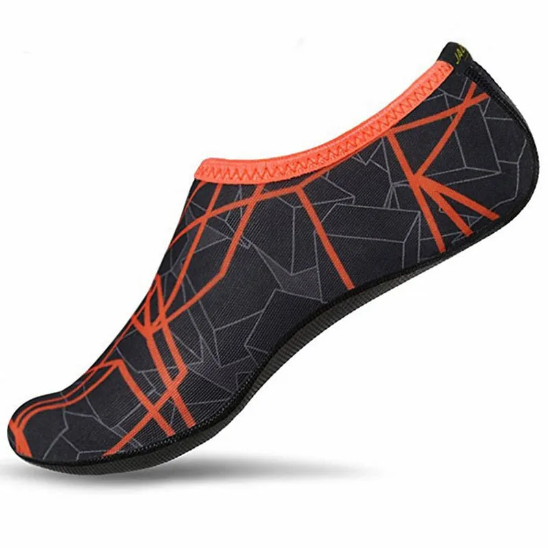 Unisex Swimming Shoes Aqua Beach Socks Big Plus Size Sneaker  Striped Colourful Water Shoes