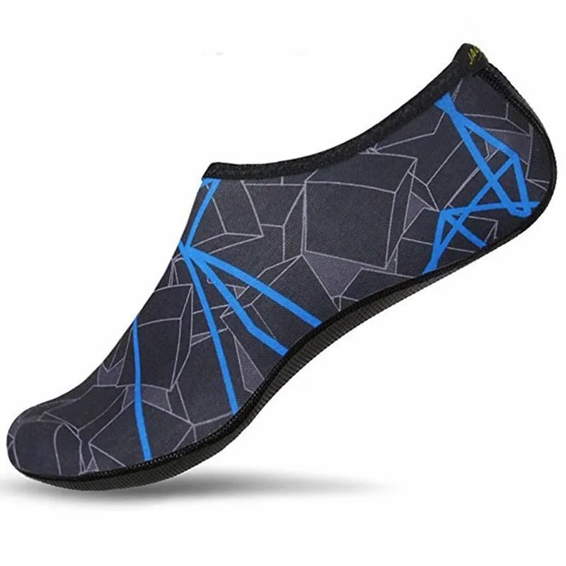 Unisex Swimming Shoes Aqua Beach Socks Big Plus Size Sneaker  Striped Colourful Water Shoes