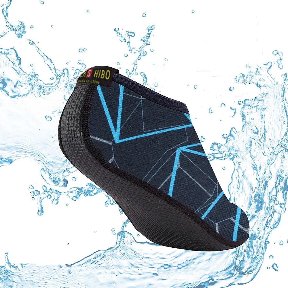 Unisex Swimming Shoes Aqua Beach Socks Big Plus Size Sneaker  Striped Colourful Water Shoes