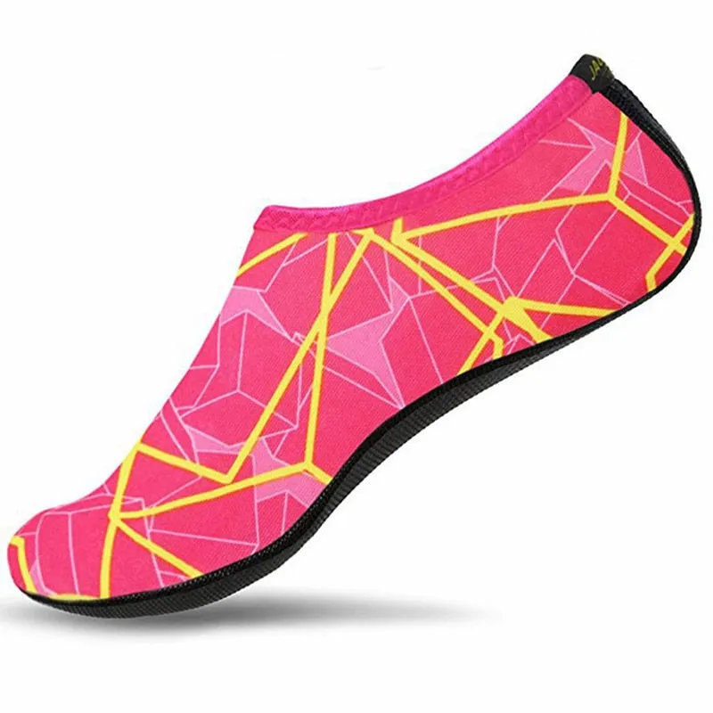 Unisex Swimming Shoes Aqua Beach Socks Big Plus Size Sneaker  Striped Colourful Water Shoes