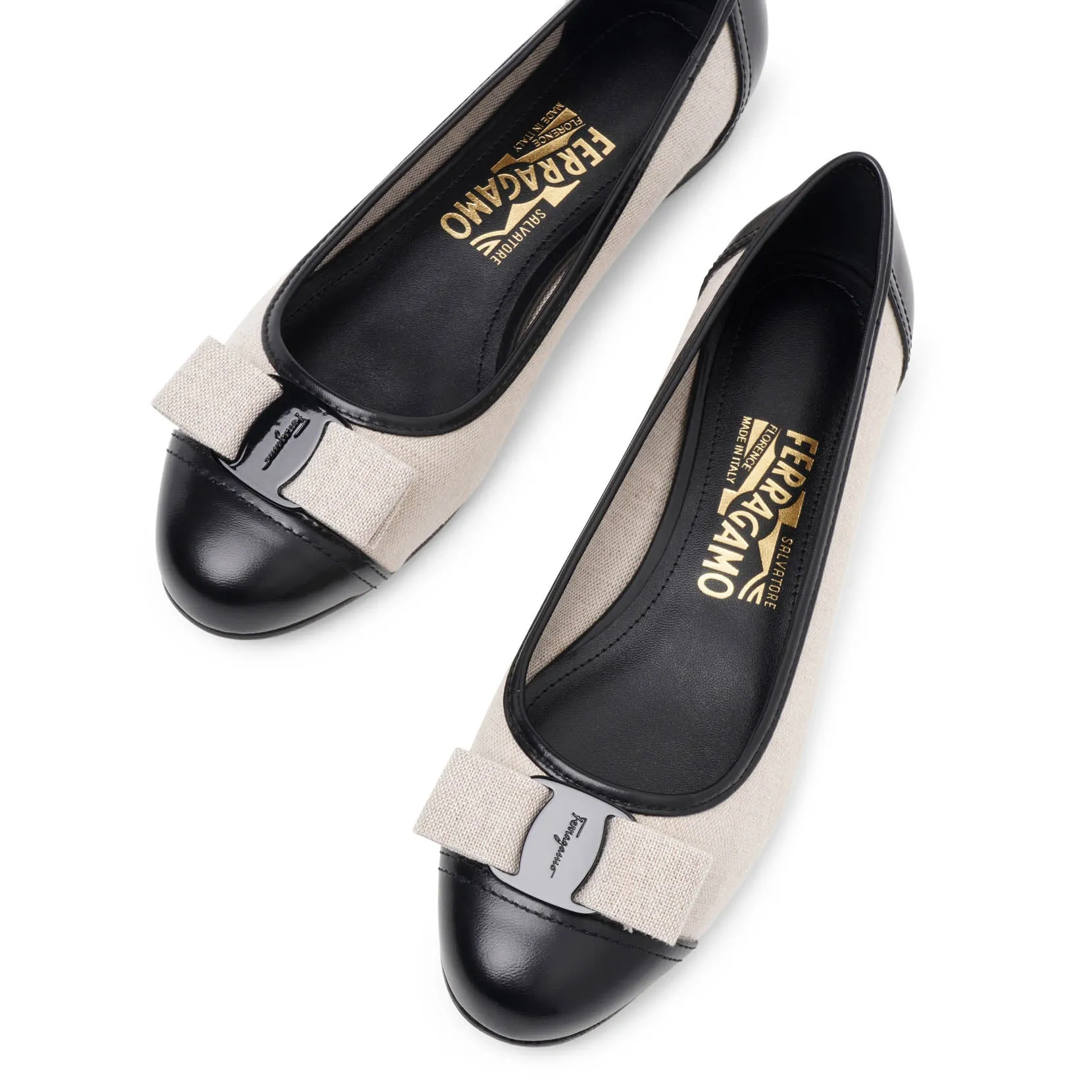 Varina grey canvas ballerinas