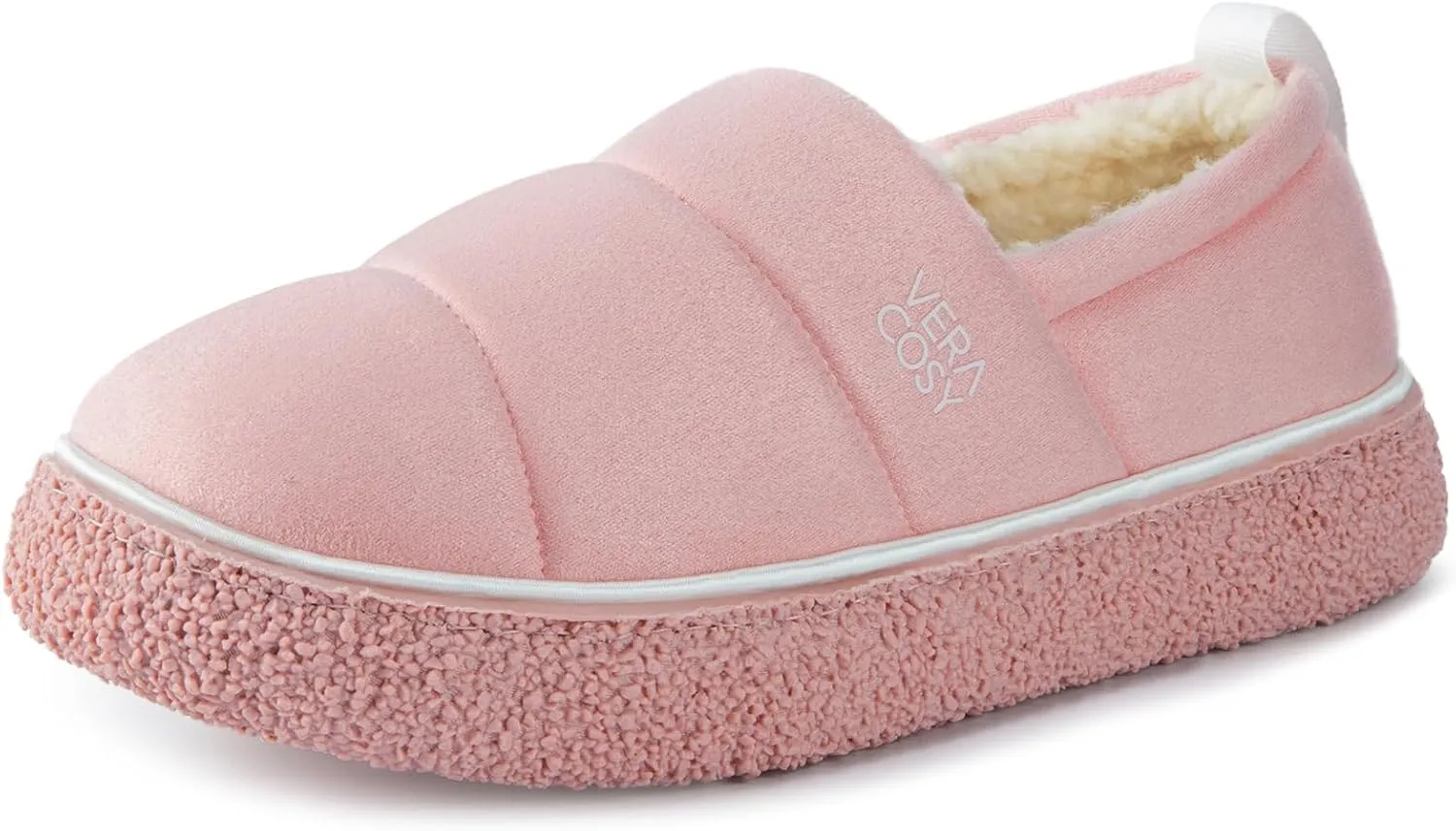 VeraCosy Women's Quilted Closed-back Slippers Technical Fabrics Warm Soft Comfy Non-slip Memory Foam Indoor House Shoes